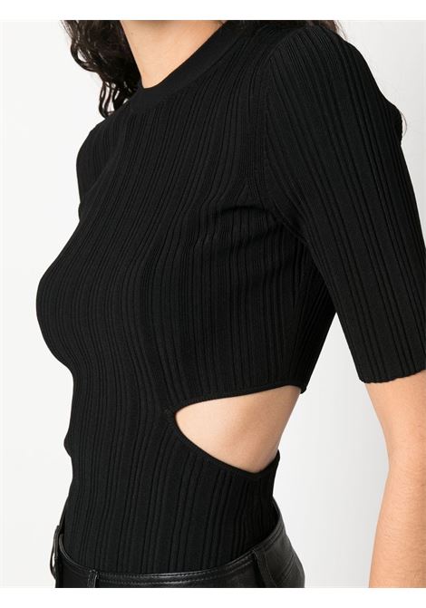 Black cut-out detail knit top - women  PROENZA SCHOULER WHITE LABEL | WL2327894001