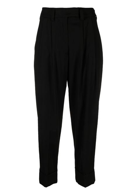 Black high-waist tapered trousers - women  PT01 | VSCOZ00STDBB550990
