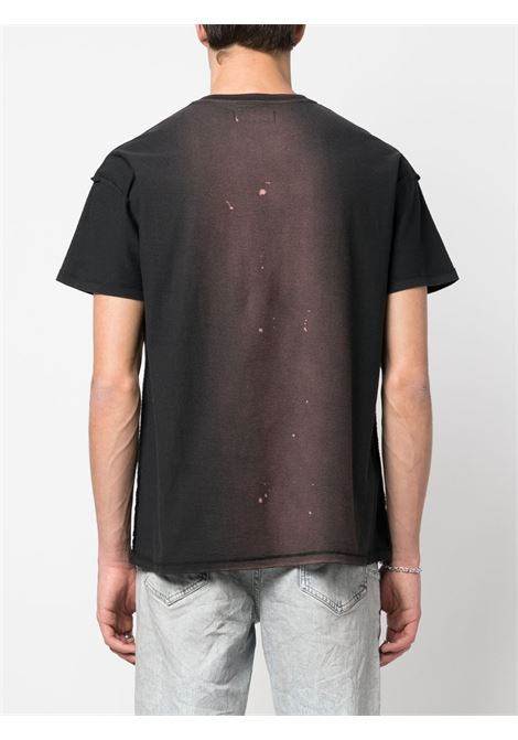 T-shirt con stampa in nero - uomo PURPLE | PBP101JBCT