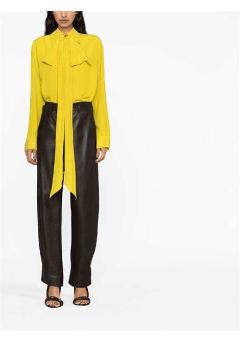 Yellow bow-detail blouse - women QUIRA | Q136SIQ0020