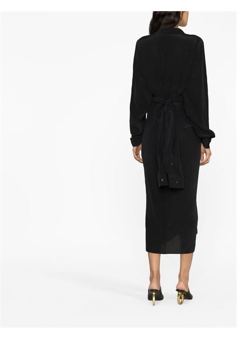 Black long-sleeved button-fastening dress - women QUIRA | Q531SIQ0009