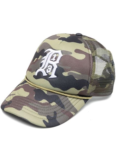 Green logo-embroidered camouflage-print cap - unisex R13 | R13WA025A054A05
