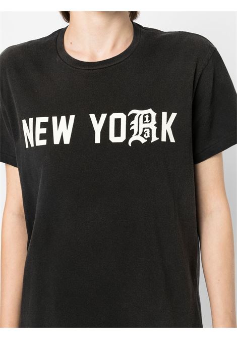 T-shirt New York con stampa in nero - donna R13 | R13WK001K096AK096A