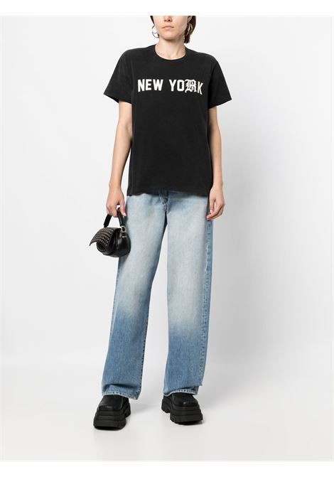 Black New York printed T-shirt - women R13 | R13WK001K096AK096A