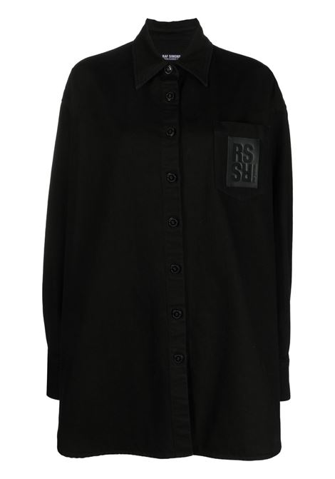 Black oversize denim shirt - women RAF SIMONS | 231W244100320099
