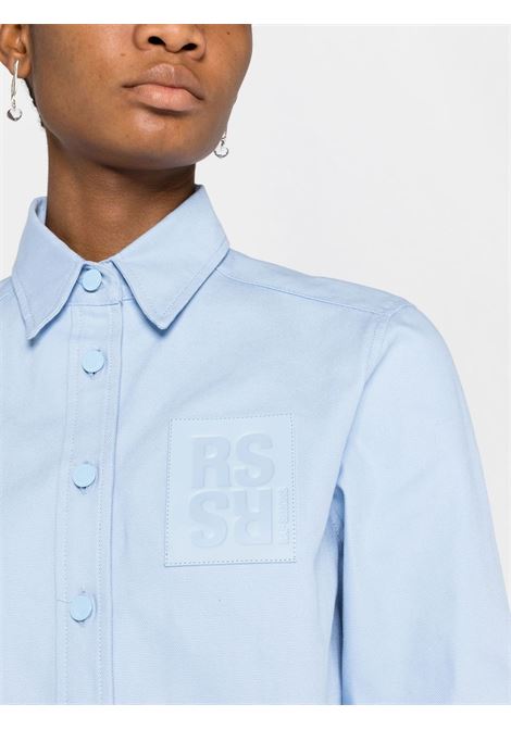 Light blue cropped shirt - women RAF SIMONS | 231W248100800042