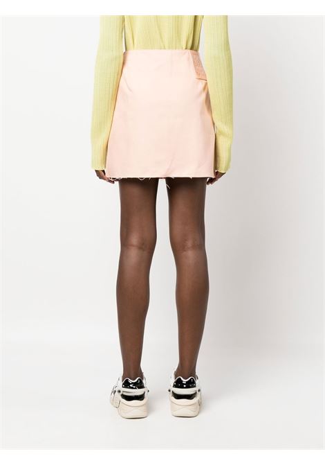 Pink frayed-hem miniskirt - women RAF SIMONS | 231W467100800039