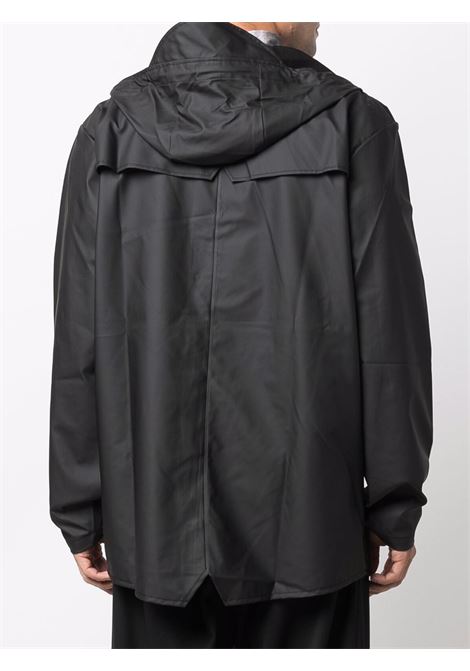 Giacca impermeabile con cappuccio in nero - uomo RAINS | RA12010BLA