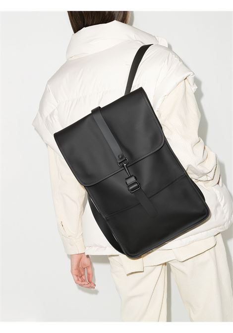 Black buckle-fastening backpack - men RAINS | RA12800BLA