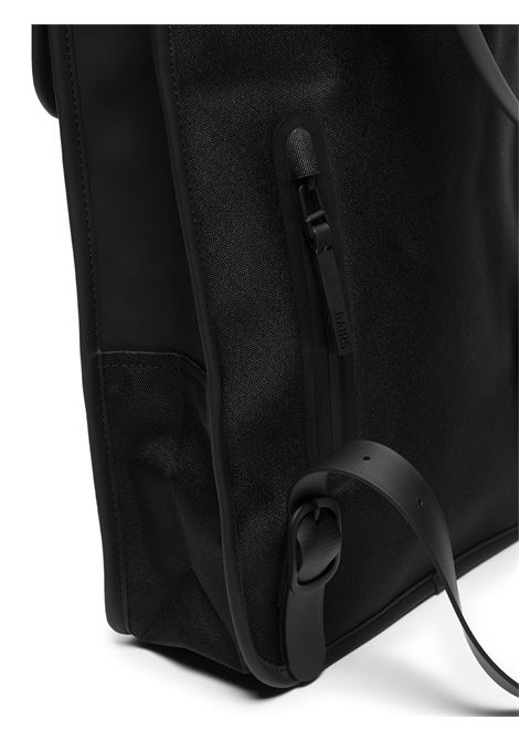 Black buckle-fastening backpack - men RAINS | RA12800BLA