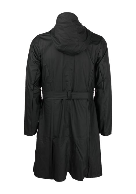 Black Curve waterproof coat - men RAINS | RA18130BLA