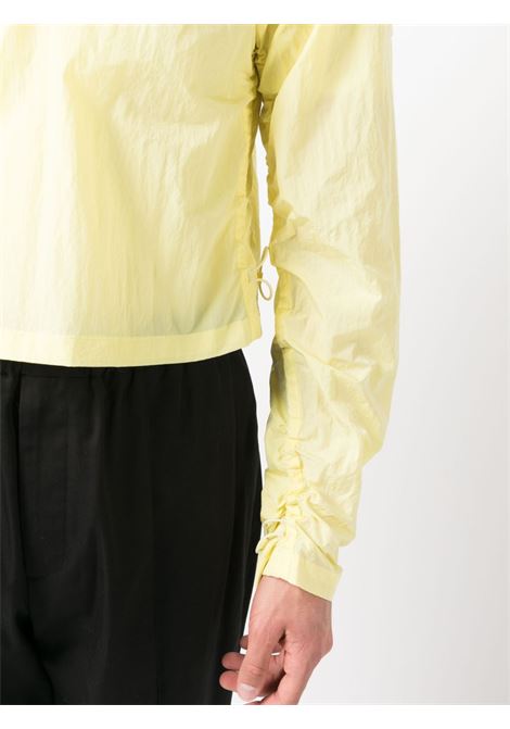 Yellow drawstring cropped hooded jacket - unisex RAINS | RA18890STR