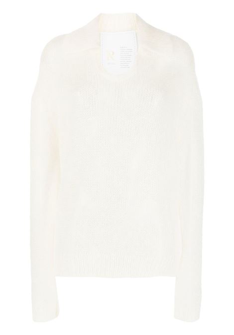 White sheer long-sleeve jumper - women RAMAEL | RA0011200