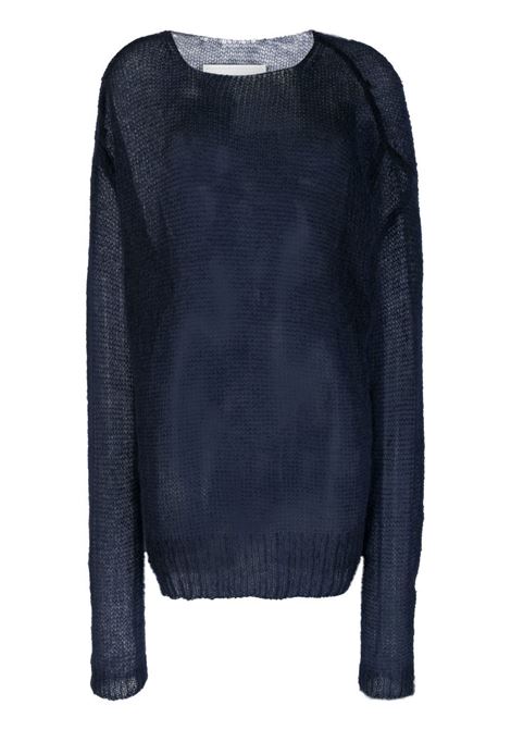 Blue sheer knitted jumper - unisex RAMAEL | RA0013600