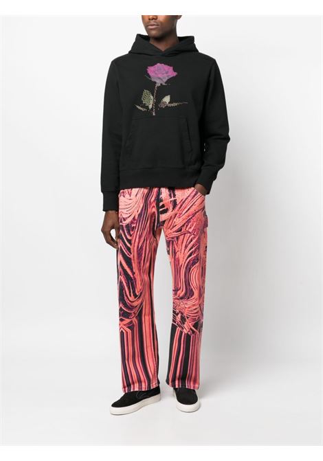 Pink abstract-pattern straight-leg trousers - men RASSVET | PACC12P0011