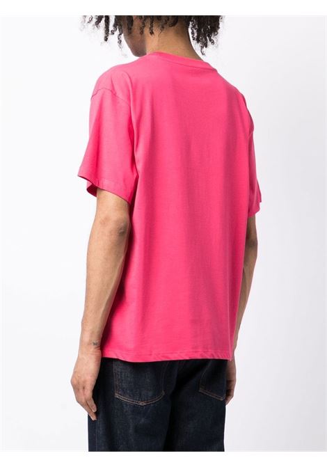 Pink logo print short-sleeve T-shirt - men RASSVET | PACC12T0023