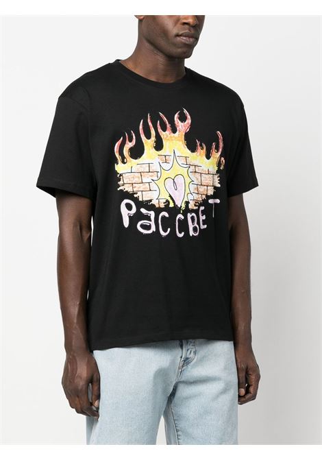 Black graphic-print T-shirt - men RASSVET | PACC12T0081