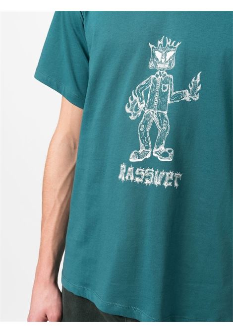 T-shirt con stampa grafica in verde - uomo RASSVET | PACC12T0091