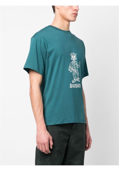 T-shirt con stampa grafica in verde - uomo RASSVET | PACC12T0091