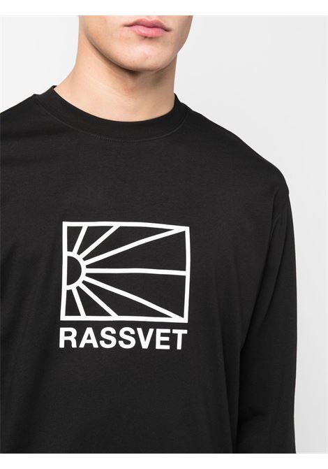 Black logo-print long-sleeve sweatshirt- men RASSVET | PACC12T0111