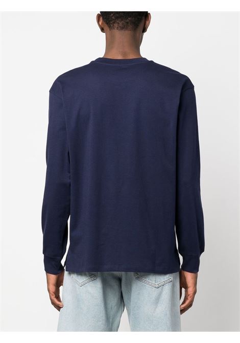 Blue logo-print long-sleeve sweatshirt- men RASSVET | PACC12T0112