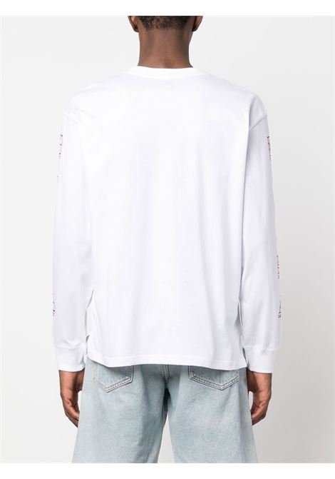 White logo-print long-sleeve sweatshirt- men RASSVET | PACC12T0123