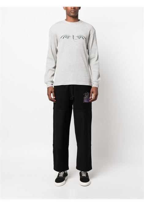 Grey logo-print waffle-knit T-shirt - men RASSVET | PACC12T0152