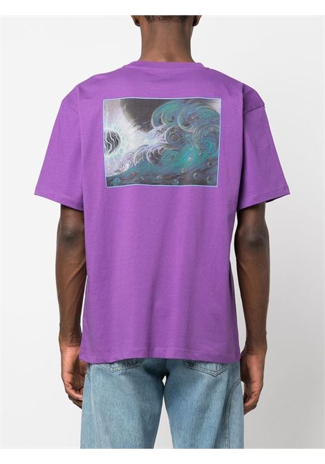 Purple graphic print short-sleeve T-shirt - men RASSVET | PACC12T1012