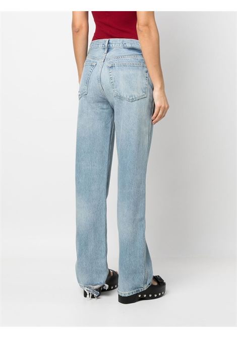 Blue mid-rise straight-leg jeans - women RE/DONE | 14103W90HRLOINDG