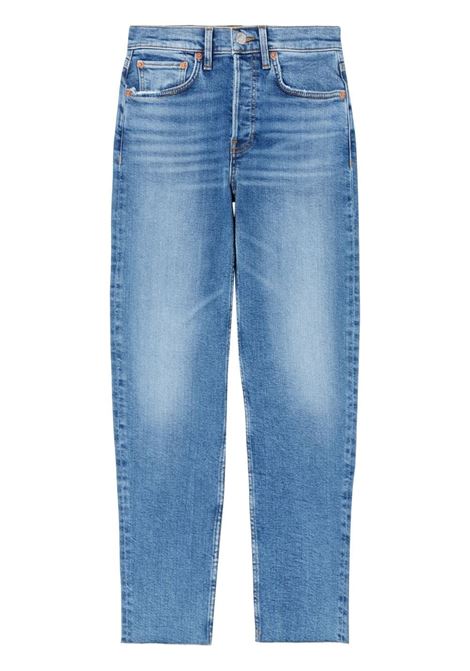 Jeans crop a vita alta in blu - donna RE/DONE | 16303W7STV27INDG