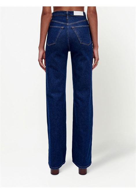 Blue high-waisted wide-leg jeans - women RE/DONE | 19203WUHRSWLRGDLK
