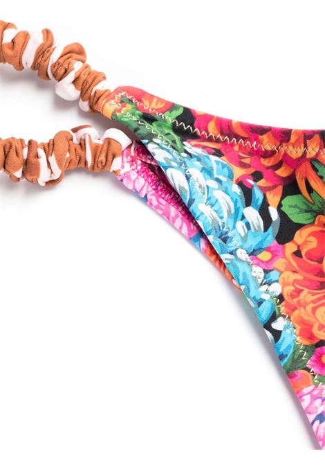 Multicolored floral-print bikini set - women  REINA OLGA | SCRUNCHIESETSMMRYGRFF
