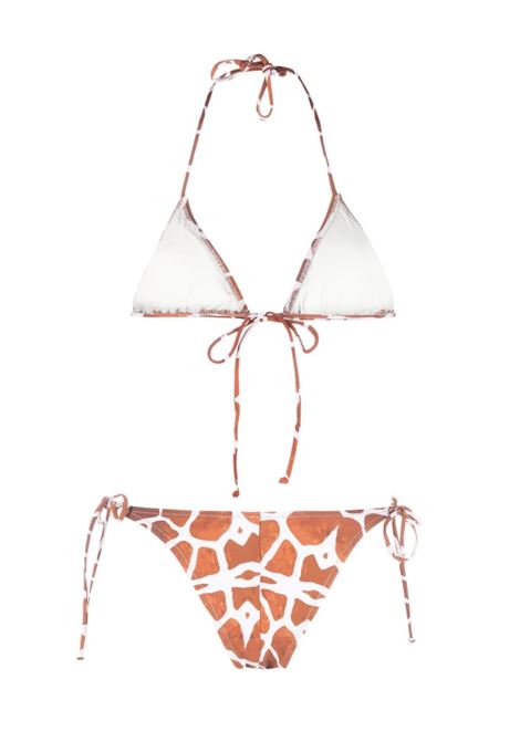 Beige susan animal-print bikini set - women  REINA OLGA | SUSANSETGRFF