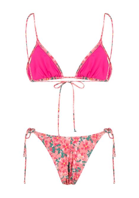 Pink Susan floral-print bikini set - women  REINA OLGA | SUSANSETISCH