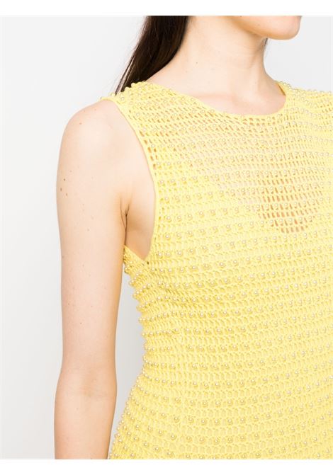 Yellow Samina croch?t midi dress - women REMAIN | 500409200130941