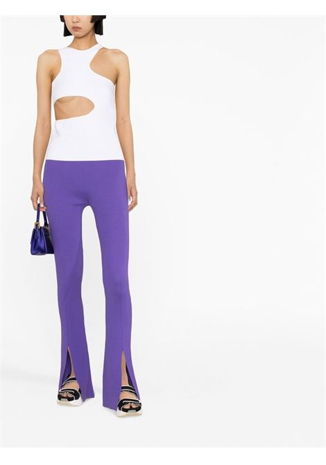 Purple front slit knit trousers - women REMAIN | RM2087183737
