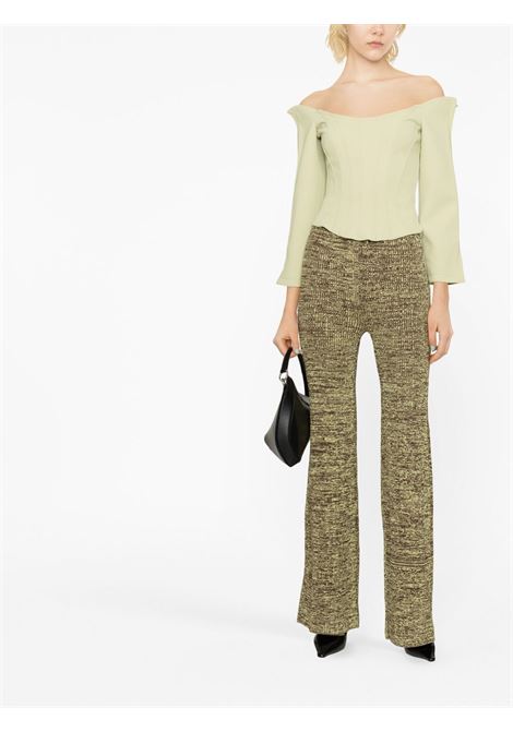 Grey straight-leg knitted trousers - women REMAIN | RM2102120435