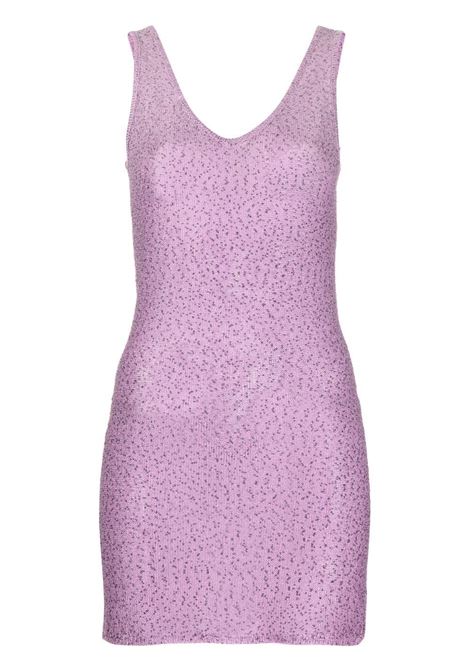 Purple sequin knit mini dress - women REMAIN | RM2222153716