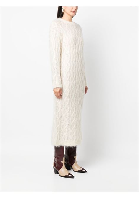 White cable-knit dress - women REMAIN | RM2234110103