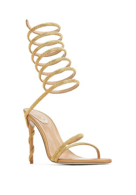 Gold spiral-design heeled sandals - women RENE CAOVILLA | C11651105R001V184