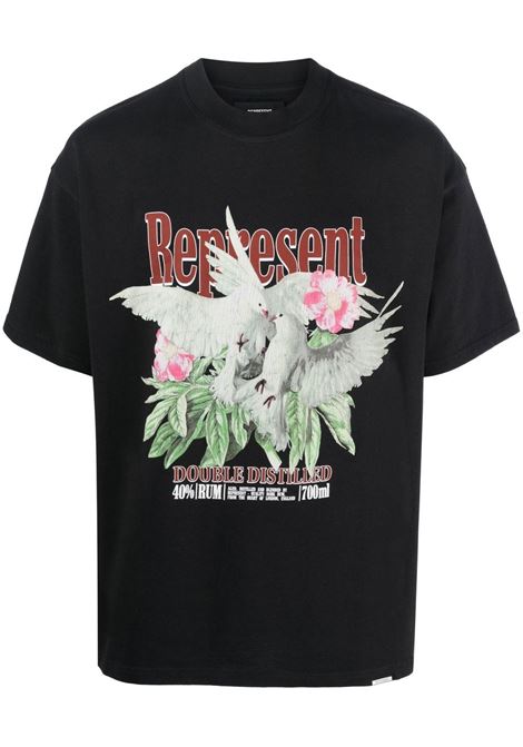 Black Double Distilled T-shirt - men REPRESENT | M05236171