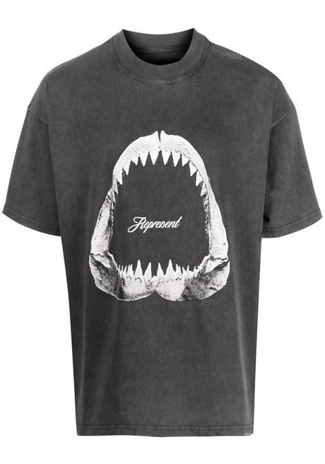 T-shirt con stampa in grigio - uomo REPRESENT | M0523720