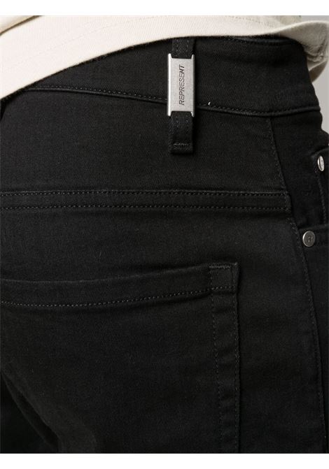 Jeans skinny con effetto vissuto in nero - uomo REPRESENT | M0704301