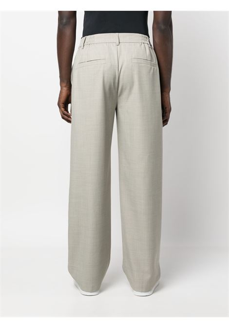 Grey pleat-detailing wide-leg trousers - men REPRESENT | M0821805
