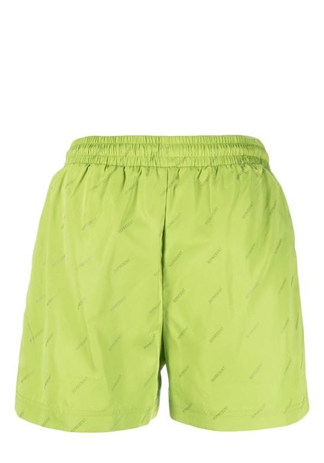 Green all-over logo print swim shorts - men REPRESENT | M11001245