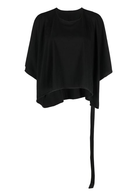 T-shirt drappeggiata in nero - donna RICK OWENS DRKSHDW | DS01C6206RN09