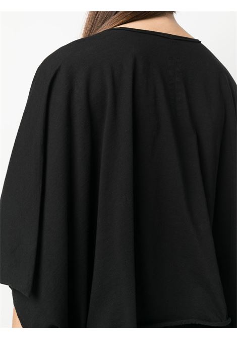 T-shirt drappeggiata in nero - donna RICK OWENS DRKSHDW | DS01C6206RN09