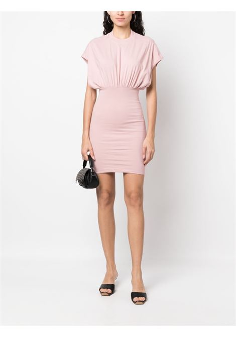 Pink draped cinched minidress - women RICK OWENS DRKSHDW | DS01C6507RN63