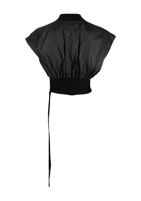 Black elasticated-waist sleeveless bomber jacket - women  RICK OWENS DRKSHDW | DS01C6717ND09