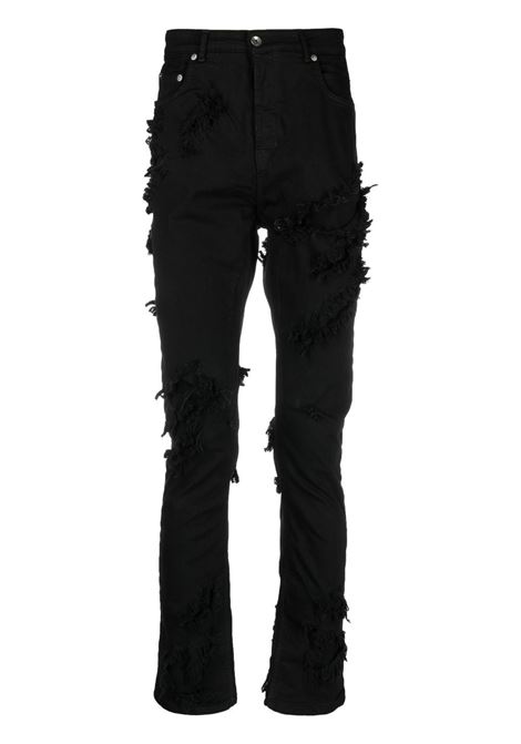 Black distressed skinny jeans - men  RICK OWENS DRKSHDW | DU01C6366SLH09
